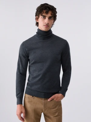 Liu Jo Merino Wool Turtleneck Dark Grey