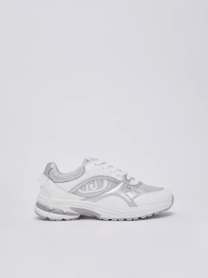 Liu Jo Metallic Mesh Sneakers biały