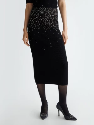 Liu Jo Midi Skirt With Dégradé Rhinestones LIUJO