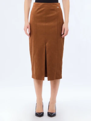 Liu Jo Midi Skirt With Slit Caramel