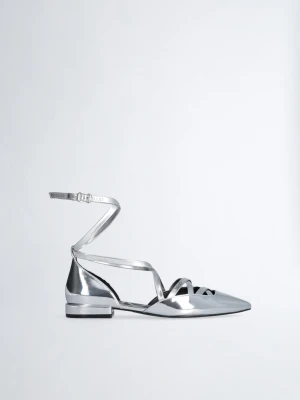 Liu Jo Mirrored-effect Ballet Flats With Strap LIUJO