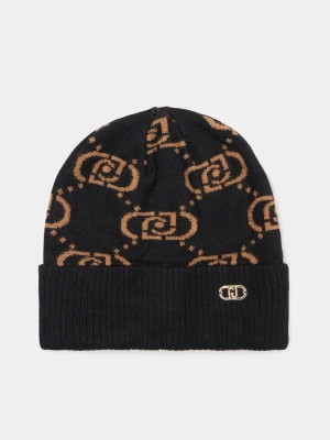 Liu Jo Monogram Jacquard Hat czarny