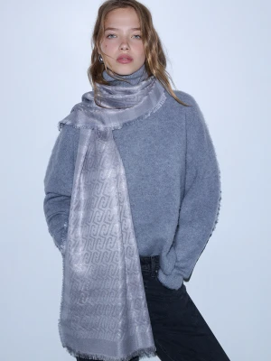 Liu Jo Monogram Jacquard Stole szary