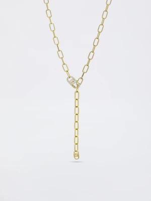 Liu Jo Monogram Necklace With Diamantés
