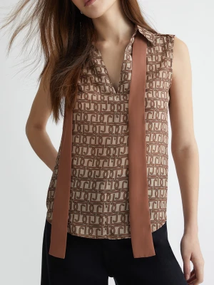 Liu Jo Monogram-patterned Silk Top LIUJO