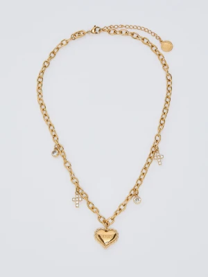 Liu Jo Necklace With Heart And Cross złoty