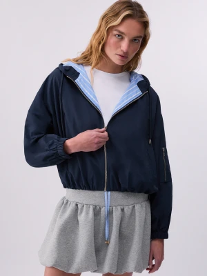 Liu Jo Nylon Bomber Jacket With Hood