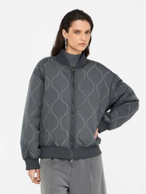 Liu Jo Nylon Bomber Jacket With Studs LIUJO