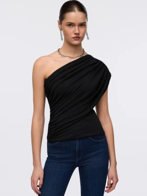 Liu Jo One-shoulder Top With Bejewelled Button LIUJO
