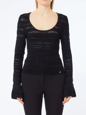 Liu Jo Openwork Jumper czarny