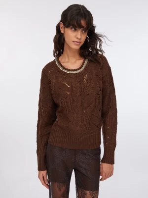 Liu Jo Openwork Jumper With Gemstones LIUJO
