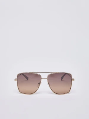 Liu Jo Oversized Aviator Sunglasses brązowy
