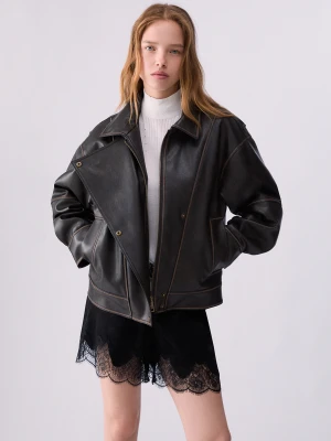 Liu Jo Oversized Coated Fabric Bomber