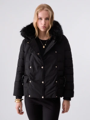 Liu Jo Padded Jacket With Belt czarny