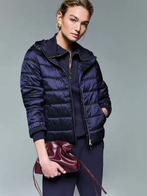 Liu Jo Padded Jacket With Rhinestones