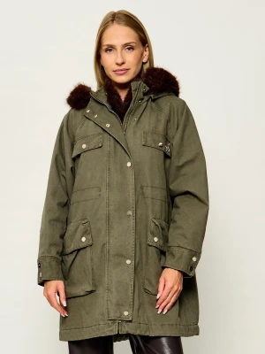 Liu Jo Parka | Regular Fit | shearling zielony