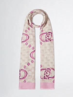 Liu Jo Pink Stole With Logo LIUJO