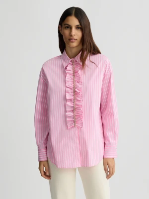 Liu Jo Pink Striped Shirt With Ruching LIUJO