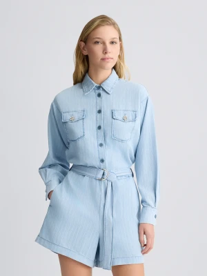 Liu Jo Pinstripe Denim Playsuit LIUJO