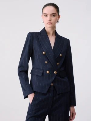 Liu Jo Pinstripe Double-breasted Blazer