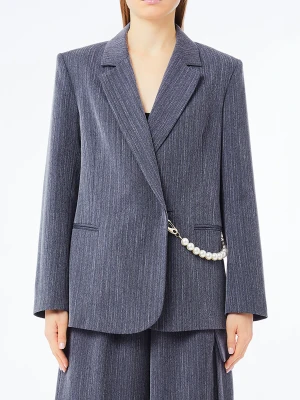 Liu Jo Pinstripe Flannel Blazer