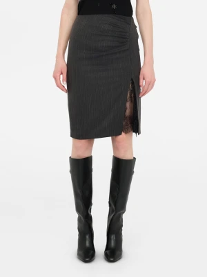 Liu Jo Pinstripe Skirt With Lace LIUJO