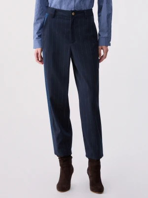 Liu Jo Pinstriped Balloon Pants Blue Pinstripe
