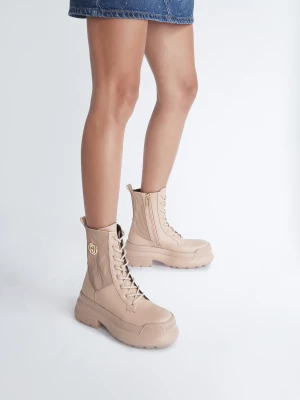 Liu Jo Platform Combat Boots With Pleats LIUJO