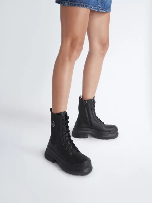 Liu Jo Platform Combat Boots With Pleats LIUJO