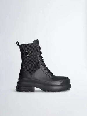 Liu Jo Platform Combat Boots With Pleats LIUJO