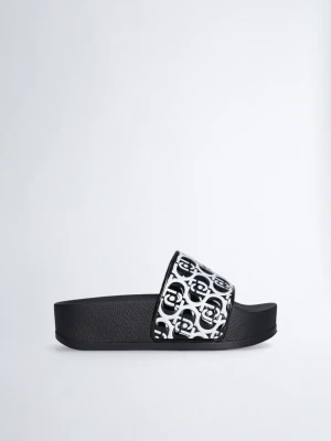 Liu Jo Platform Slippers With Monogram Print LIUJO