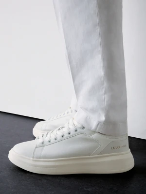 Liu Jo Platform Sneakers In Crackle biały