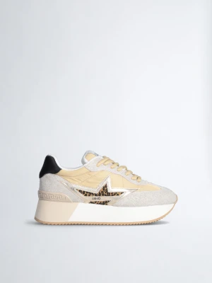 Liu Jo Platform Sneakers With Animal-print Star LIUJO