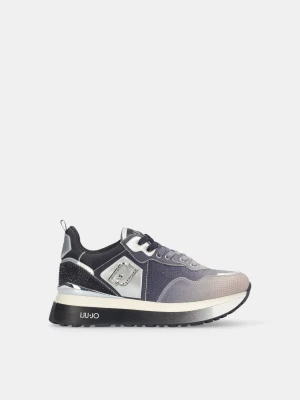 Liu Jo Platform Sneakers With Full Rhinestones beżowy