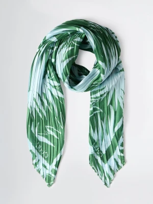 Liu Jo Pleated Printed Foulard zielony