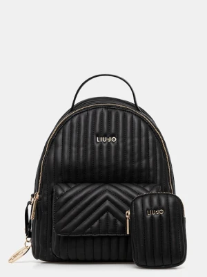 Liu Jo plecak damski kolor czarny mały gładki AF5337.E0426