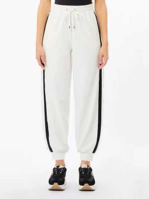Liu Jo Plush Jogging Trousers With Lace biały