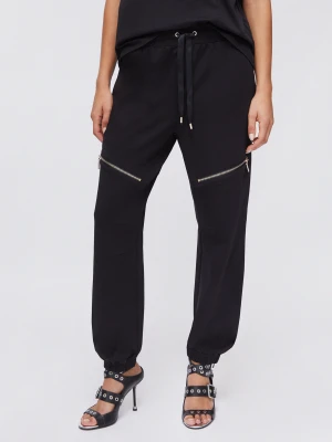 Liu Jo Plush Trousers With Zip czarny