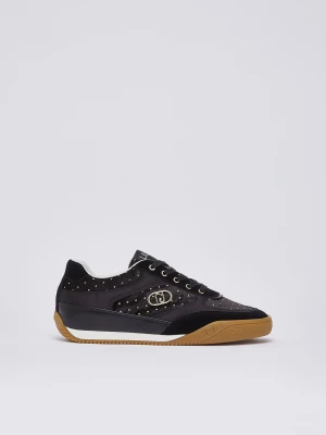 Liu Jo Polka Dot Velvet Sneakers czarny