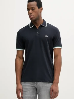 Liu Jo polo męski kolor granatowy gładki QA5158 J0299