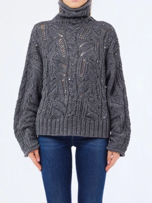 Liu Jo Polo-neck With Gemstones szary