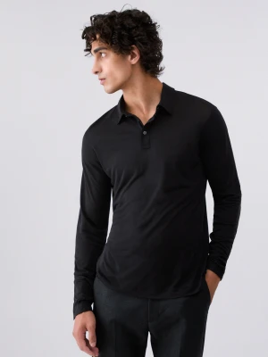 Liu Jo Polo Shirt In Tencel czarny
