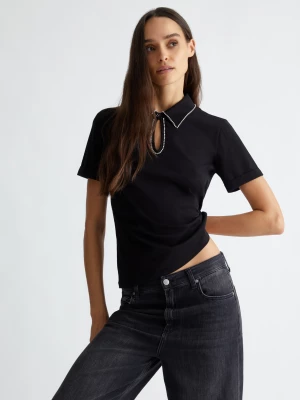 Liu Jo Polo Shirt With Rhinestones LIUJO