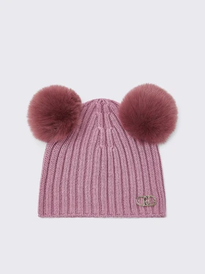 Liu Jo Pom-pom Beanie Orchid