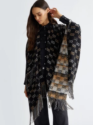 Liu Jo Poncho With Jacquard Logo LIUJO