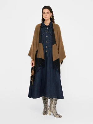 Liu Jo Poncho With Logo And Fringes LIUJO
