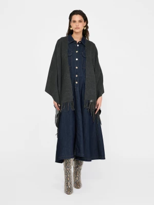 Liu Jo Poncho With Logo And Fringes LIUJO