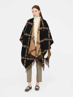 Liu Jo Poncho With Logo And Fringes LIUJO