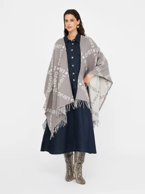 Liu Jo Poncho With Logo And Fringes LIUJO