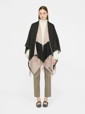Liu Jo Poncho With Logo And Fringes LIUJO